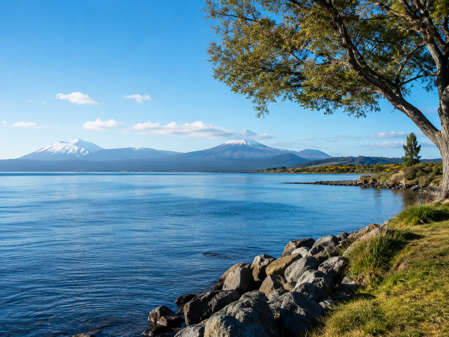 Lake Taupo scenic water and landscape
